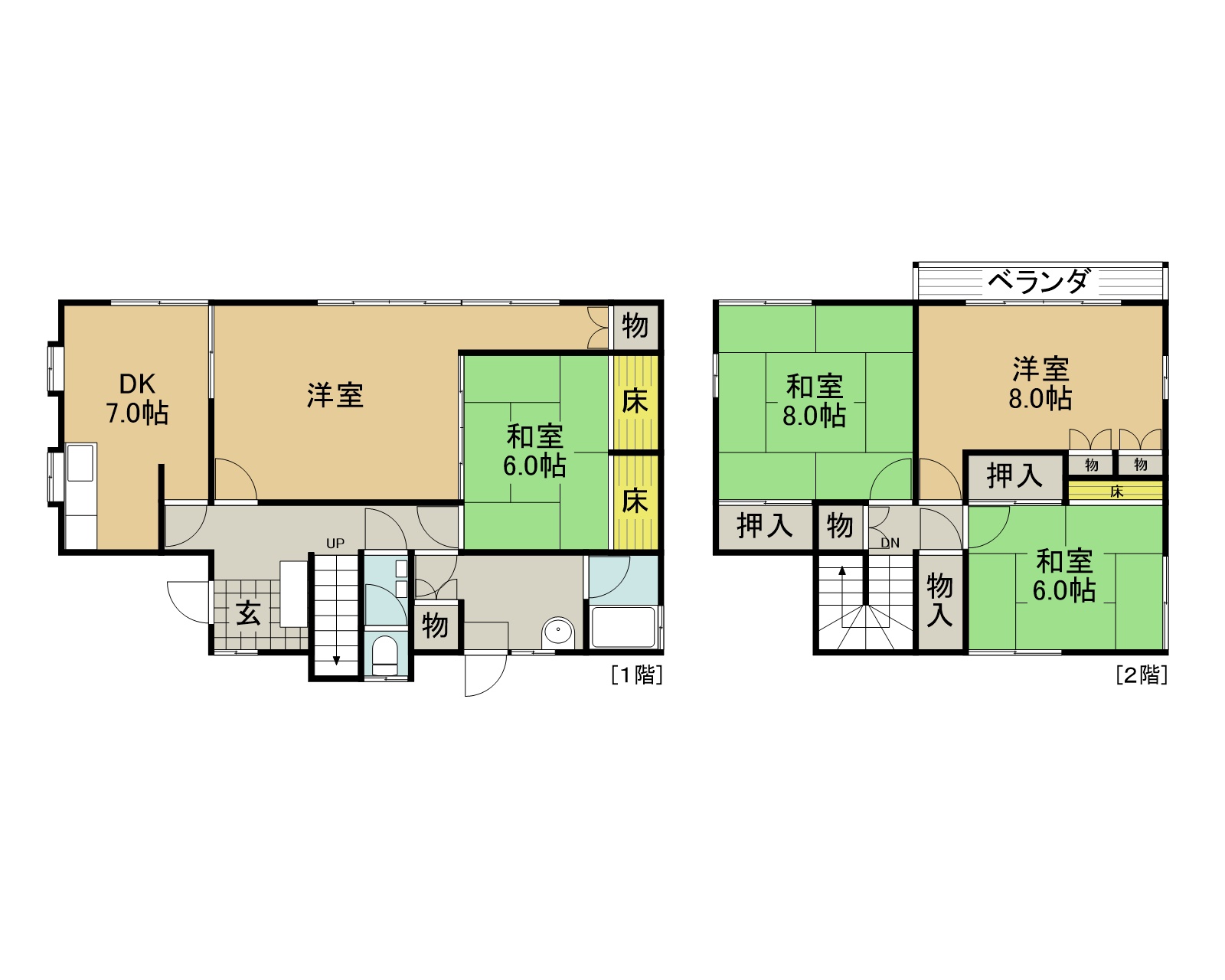 1980s steel-frame house, 17-min walk to station, Nagano