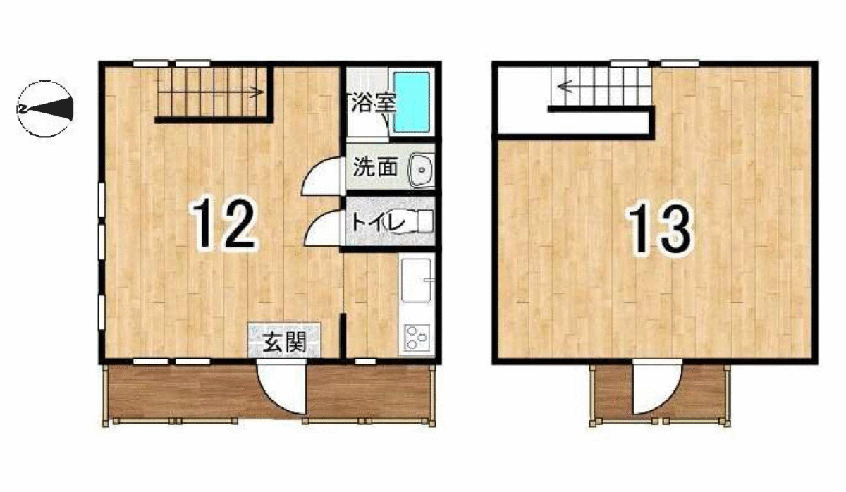 Floor plan for 1990s wood house in Hyogo