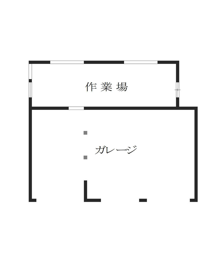 Floor plan for 2010s wood house with storehouses in Miyama, Nantan