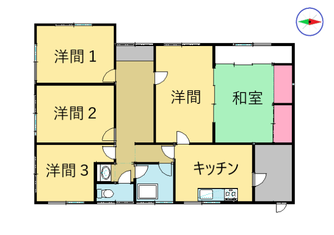 Floor plan for 1970s wood house in Yamaguchi