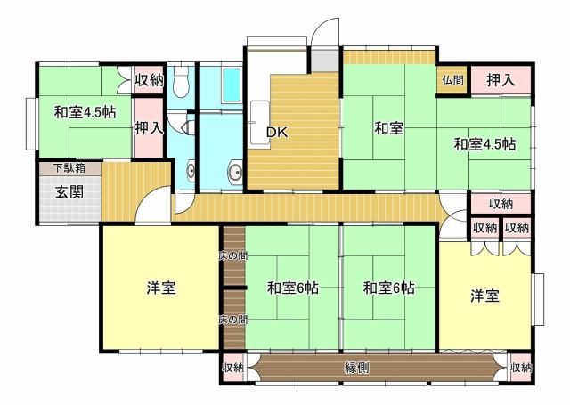 Floor plan for Property 132 (Minami-wari District)