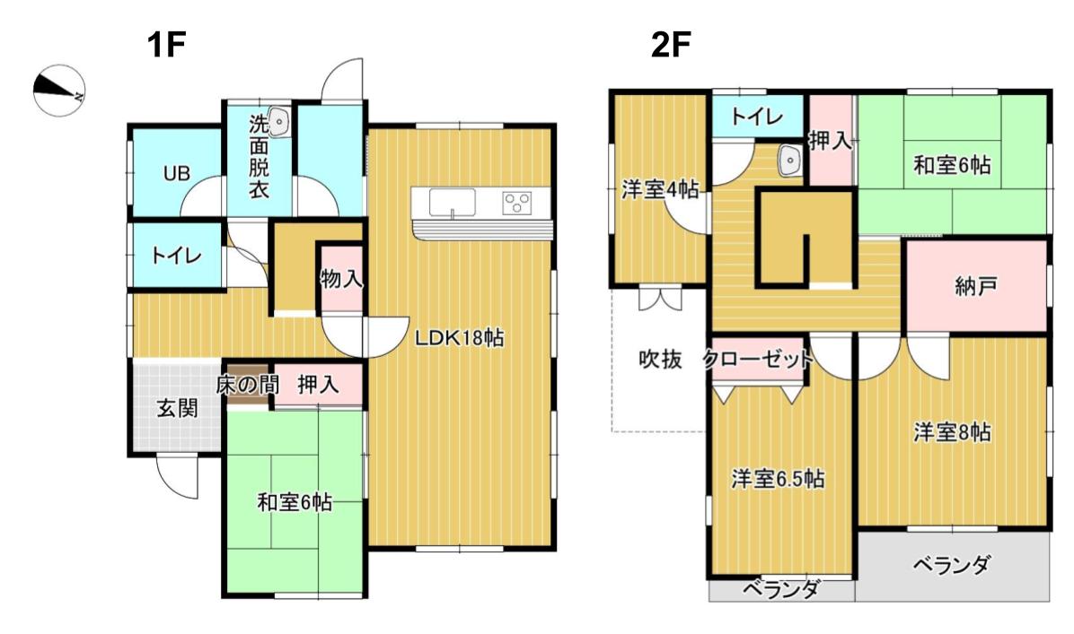 Floor plan for Ainan Town Takahata - Residential Property - 5SLDK - 4,900,000 yen - Two-building package with spacious 5SLDK + single-story residence