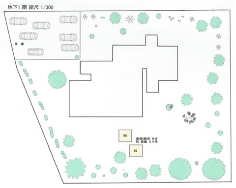 Floor plan for 1980s steel-frame house on a large plot in Otohime, Aso