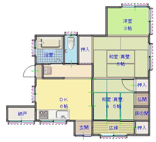 Floor plan for 1970s concrete house near the coast in Satsumasendai
