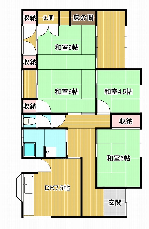 Floor plan for Wood house, 4-min walk to station, Saga