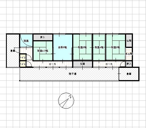Floor plan for 1980s house in Yamaguchi