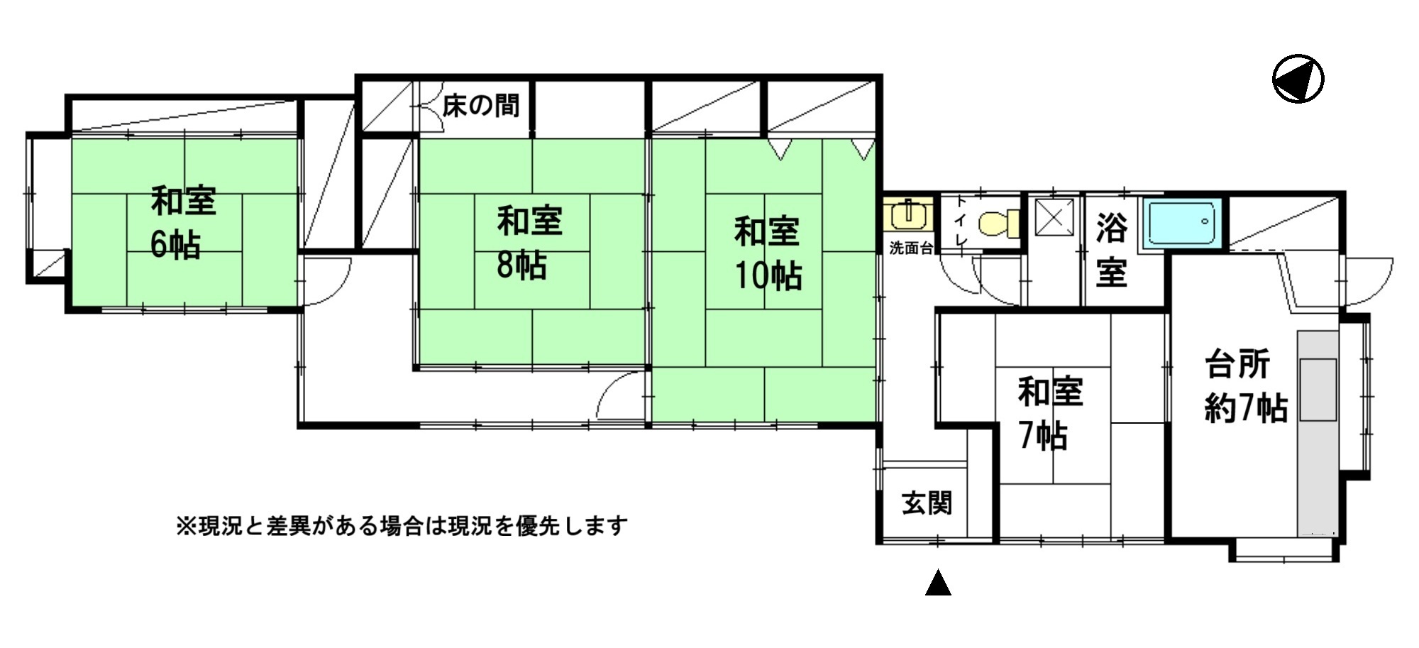 Floor plan for 1980s wood house on a large plot in Yamanashi