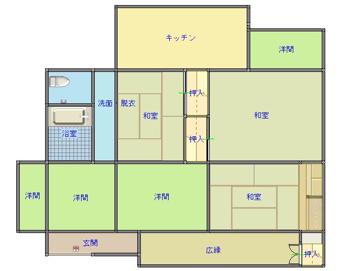Floor plan for 1970s wood house in Koyama, Kimotsuki, farmland, approval needed