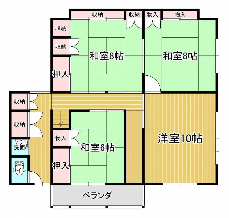 Floor plan for House, 7-min walk to station, Yamagata