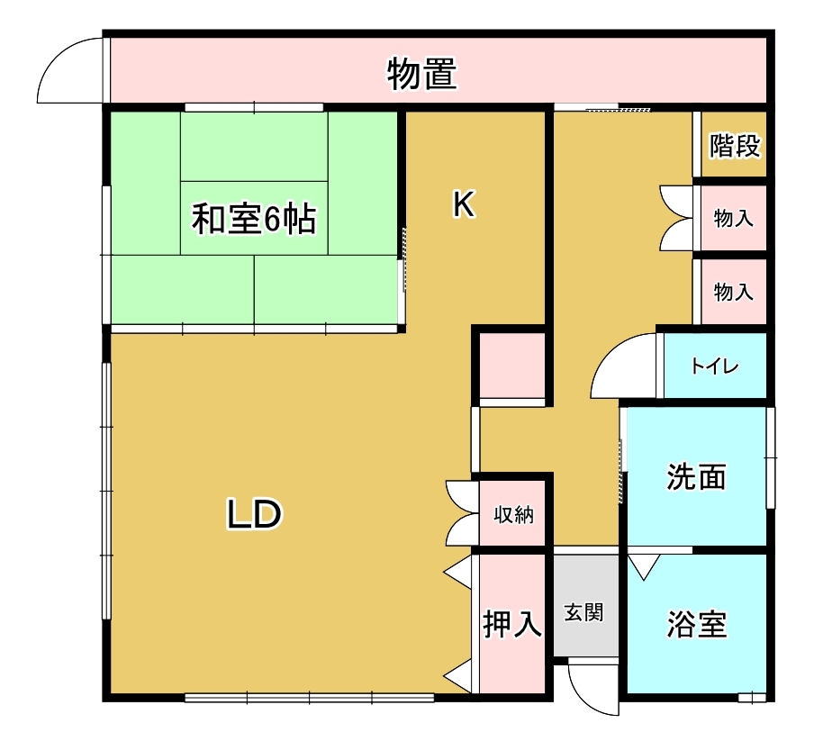 Floor plan for Quiet former villa near fishing port; with proper care, it can become a comfortable home (R8-K-6)