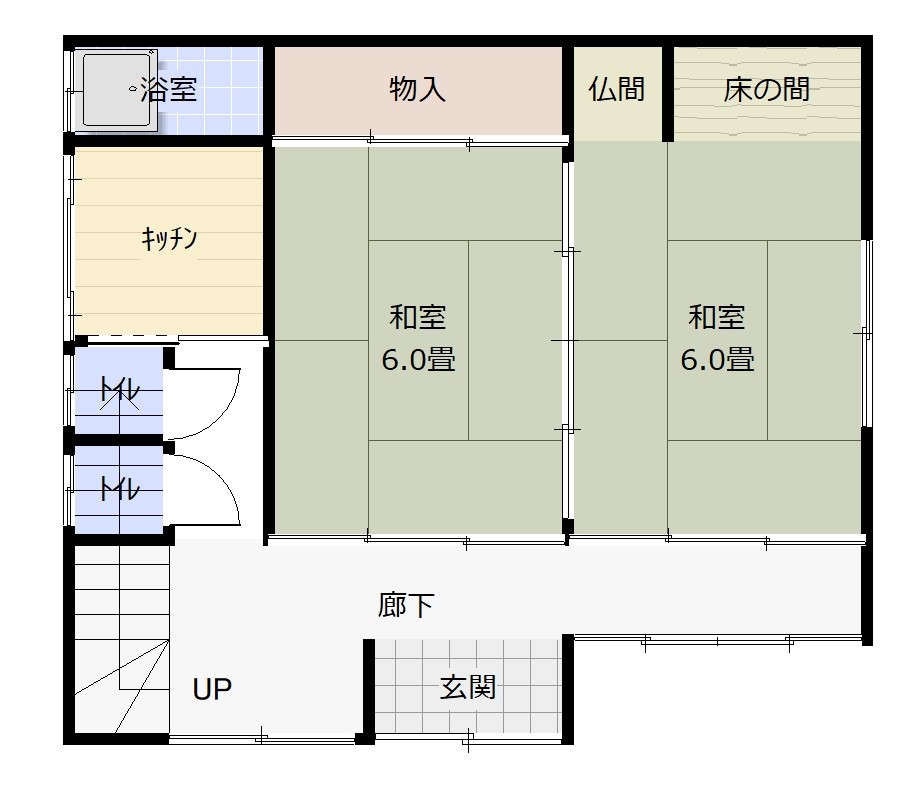 Floor plan for 1980s wood house in Tango, Kyotango, farmland, approval needed