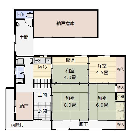 Floor plan for Wood house in Tango, Kyotango, farmland, approval needed