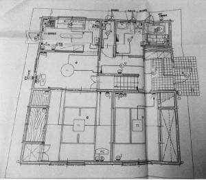 Floor plan for 1990s wood house in Niigata