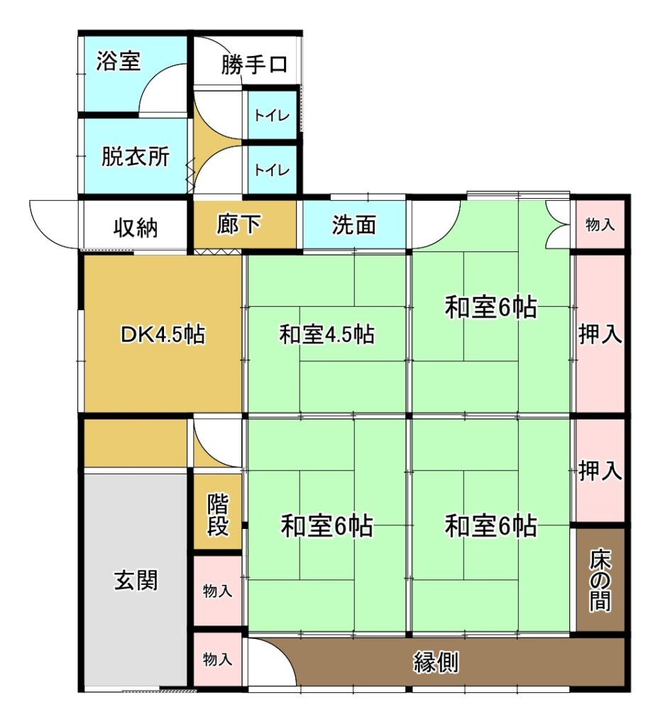 Floor plan for Simple detached house in an easy-to-live residential area (R8-K-1)